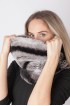 Rex rabbit fur neck warmer - Horizontal effect